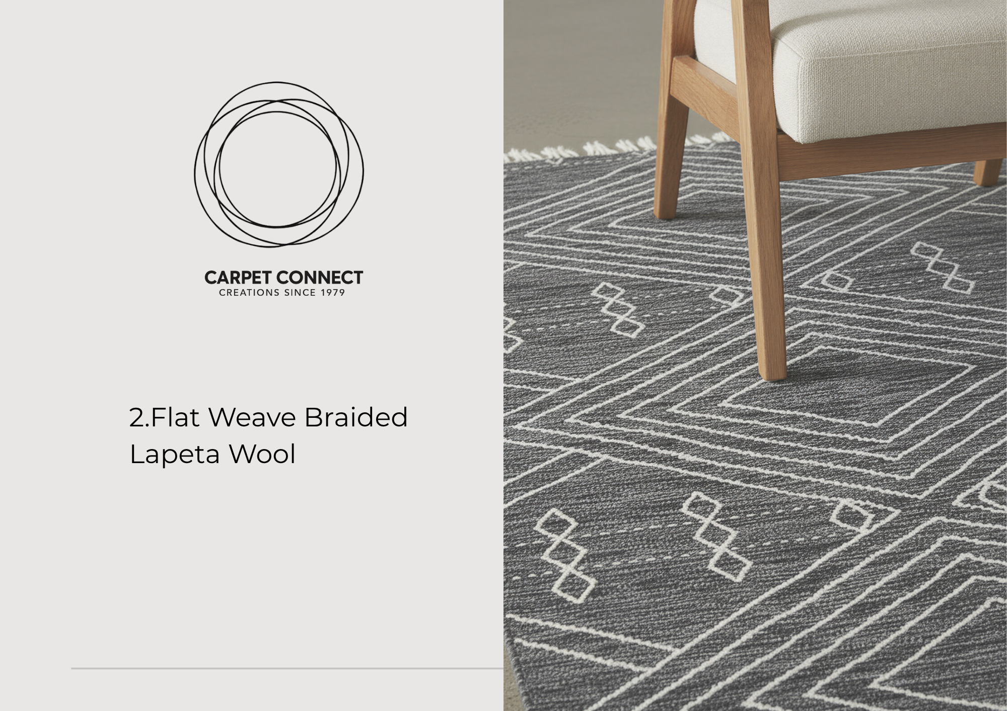 2.Flat Weave Braided Lapeta Wool cover